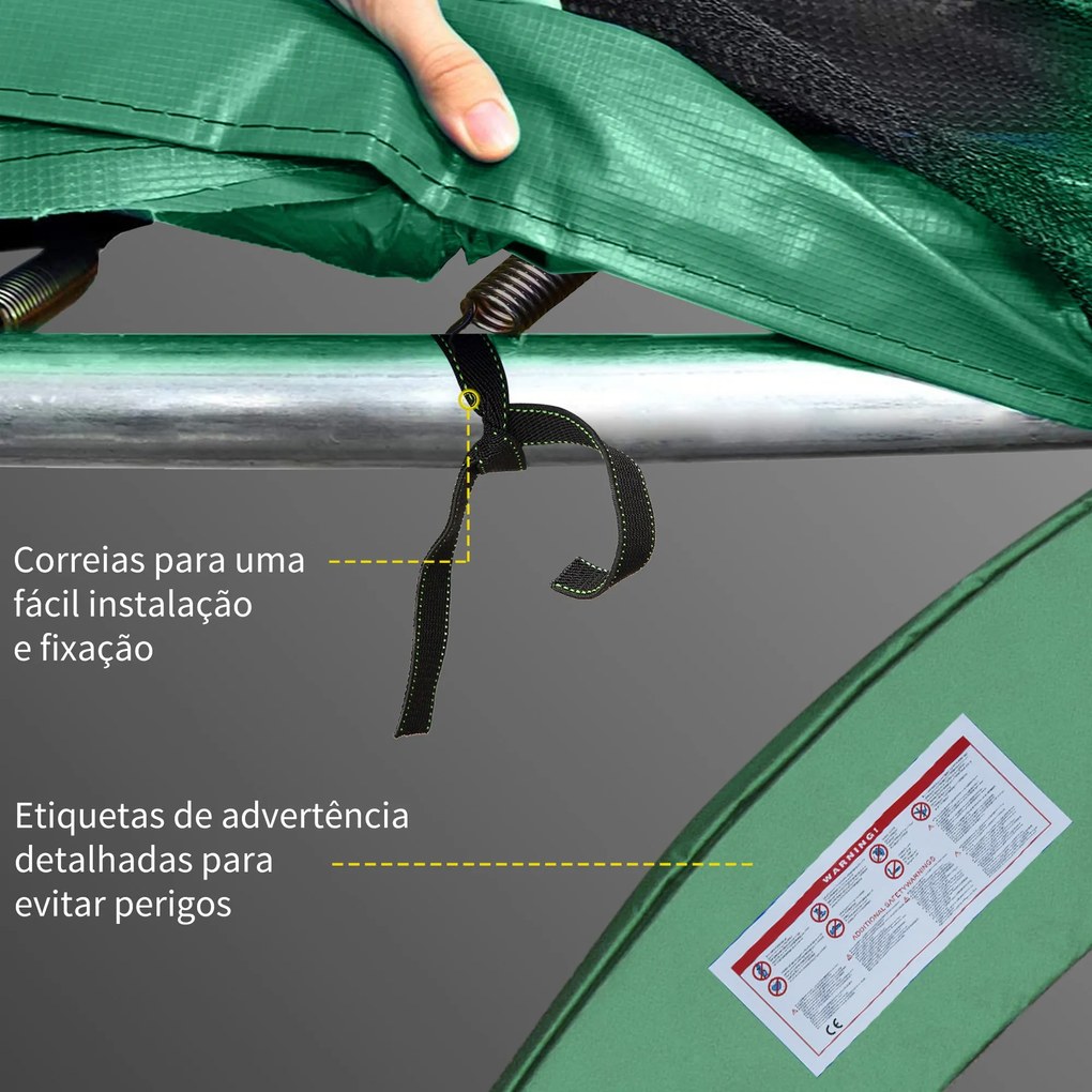 HOMCOM Cobertura de Proteção Ø244 cm de Borda de Trampolim Espuma de P