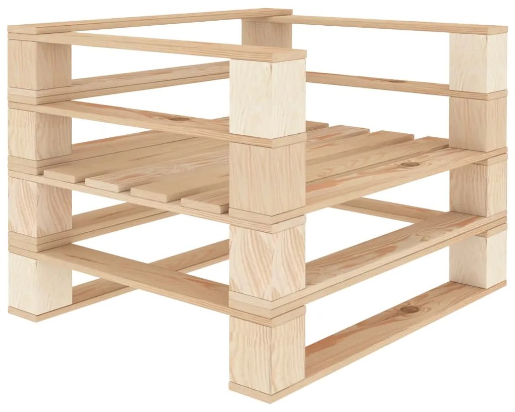 vidaXL Poltrona de paletes para jardim madeira