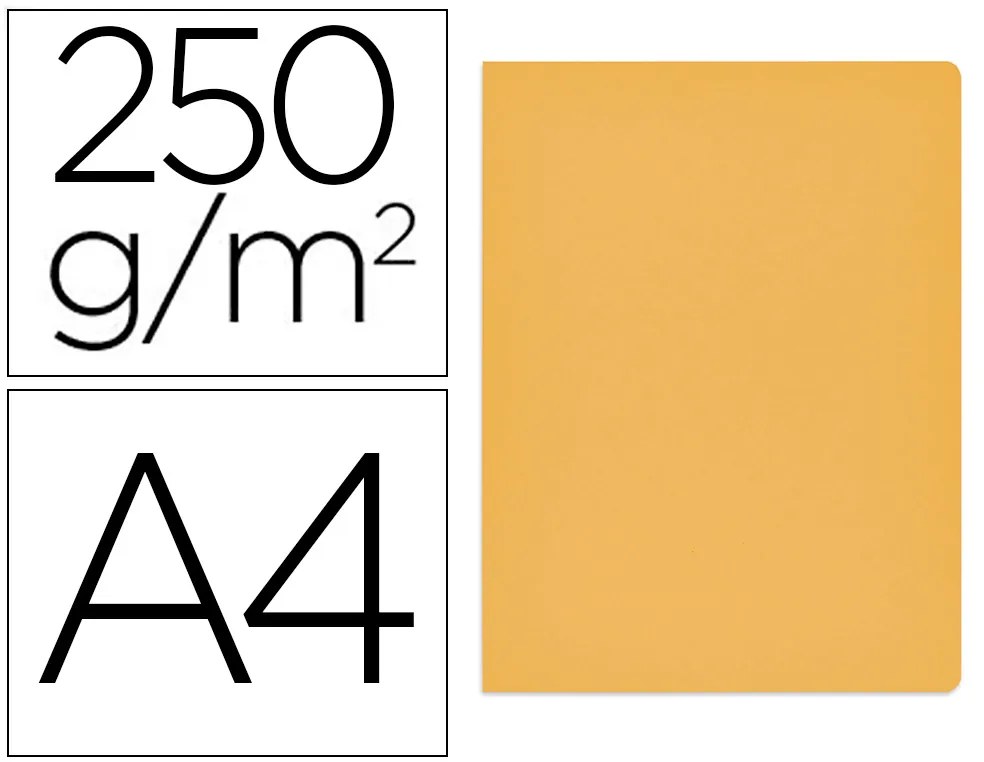Classificador de Cartolina Gio Simple Intenso Din A4 Amarelo 250g/m2
