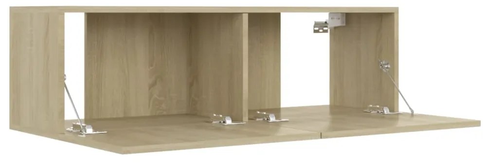 Conjunto de 3 Móveis de Parede de TV Faial L - Carvalho - Design Moder