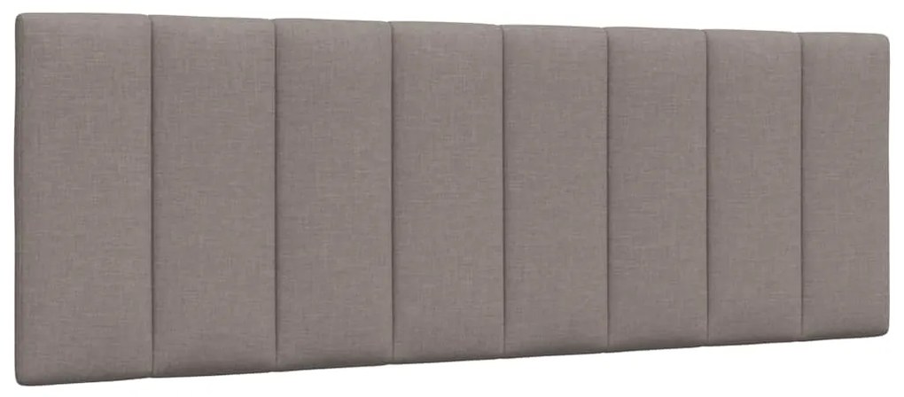 Cama com colchão 140x190 cm tecido castanho-acinzentado