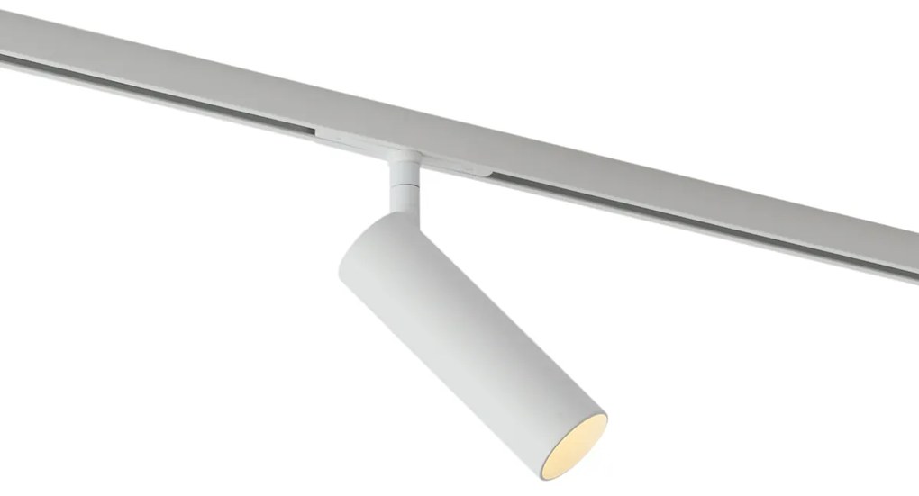 Foco moderno branco para sistema de calha monofásico GU10 35mm - Slimline Uzzy