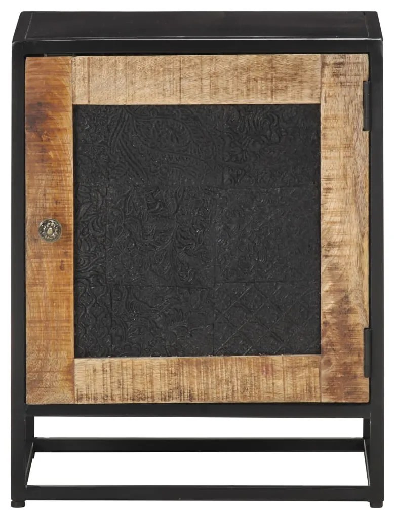 Mesa de cabeceira 40x30x50 cm madeira de mangueira áspera