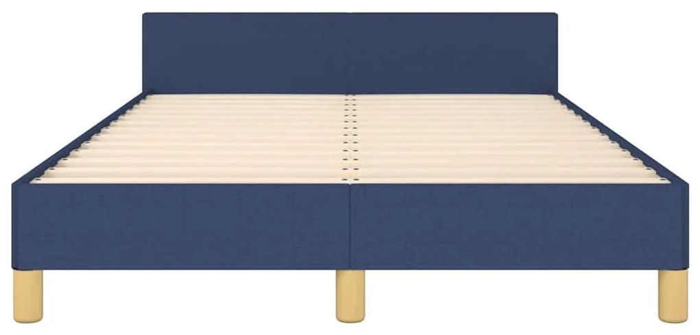 Estrutura cama c/ cabeceira sem colchão 120x200 cm tecido azul