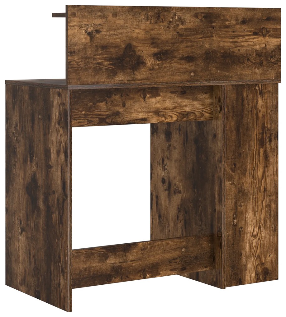 Secretária com Armazenamento Carvalho Fumado 90x48x101.5 cm Madeira De