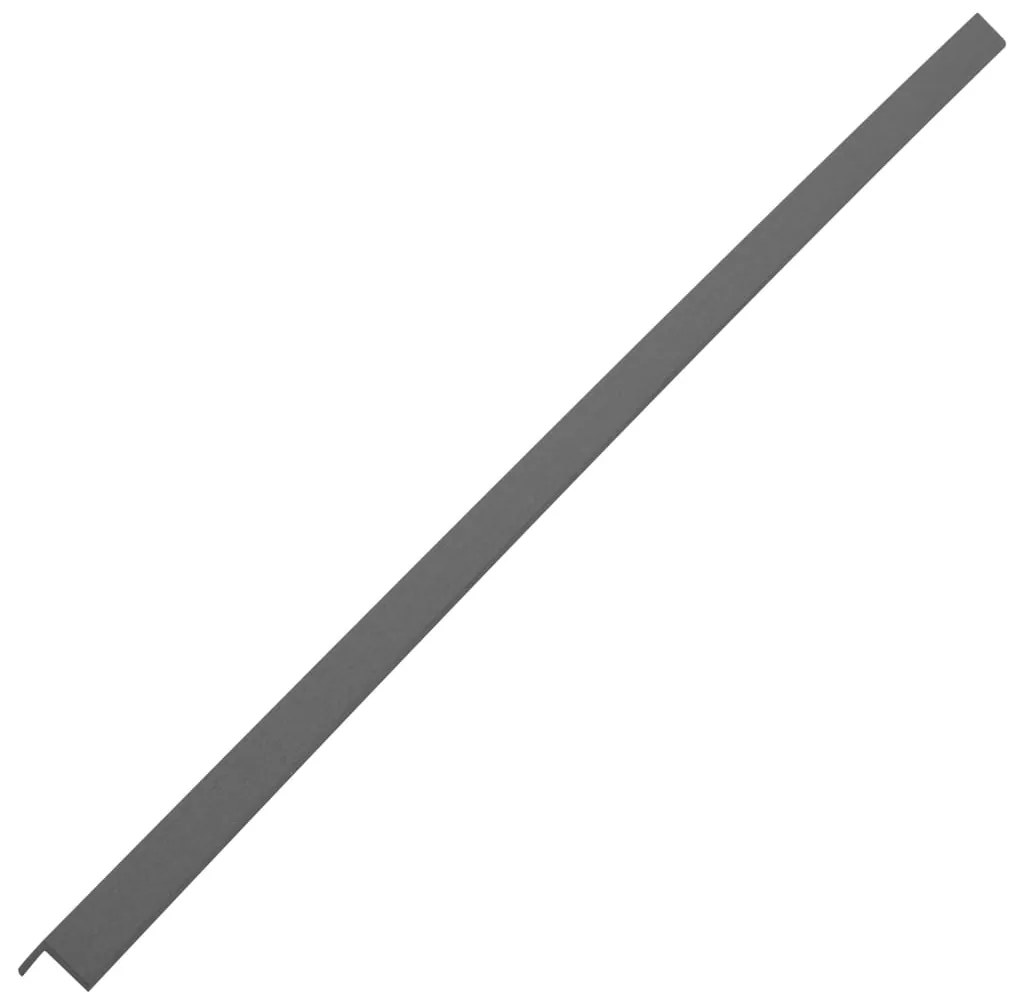 Perfis angulares p/ pavimento em WPC 5 pcs 170 cm cinzento