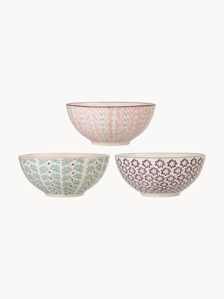 Taças com pequeno padrão Maya, conjunto de 3
