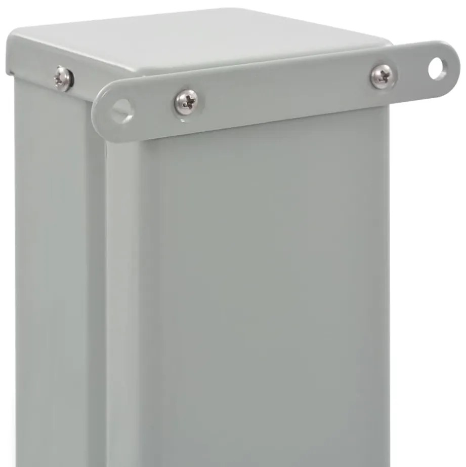 Toldo lateral retrátil para pátio 60x300 cm cinzento