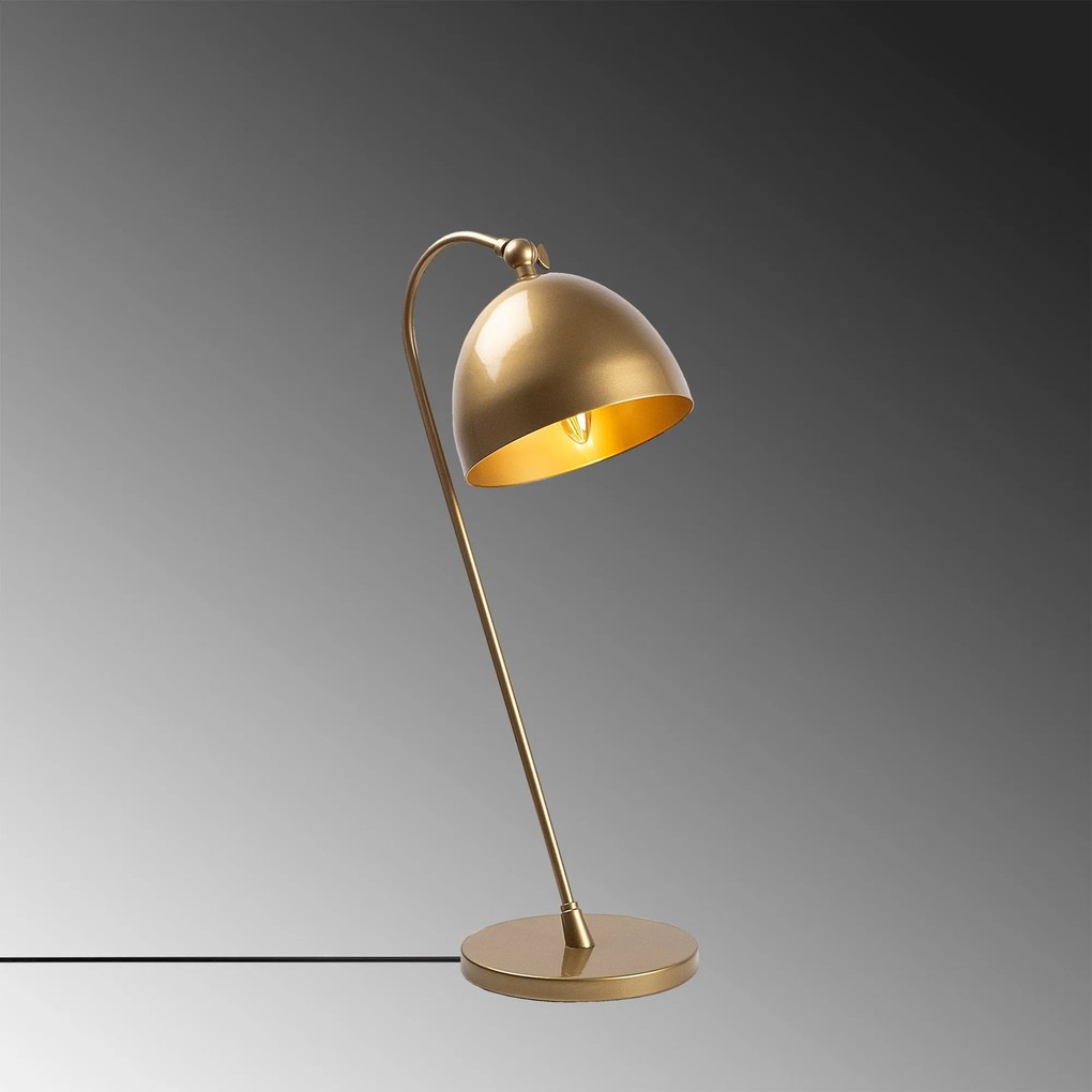 Candeeiro de Mesa Acuka – Dourado – 18 x 26 x 54 cm