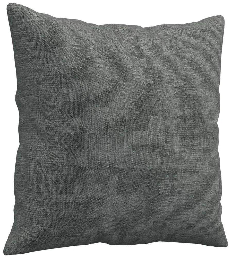 4 pcs conjunto de sofás com almofadas tecido cinzento-escuro