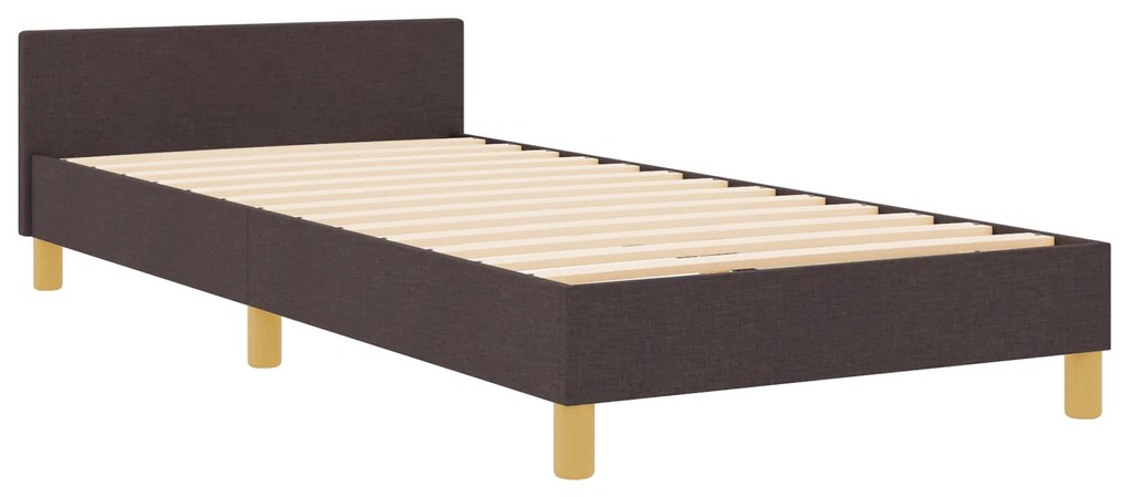 Cama vidaXL Marrom Escuro 90x200 cm em Tecido