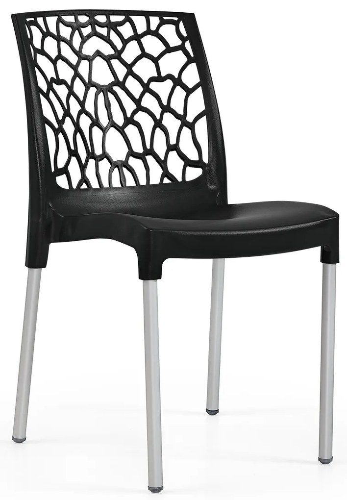 Cadeira Sophie Preta – Polipropileno – Conjunto com 8 unidades