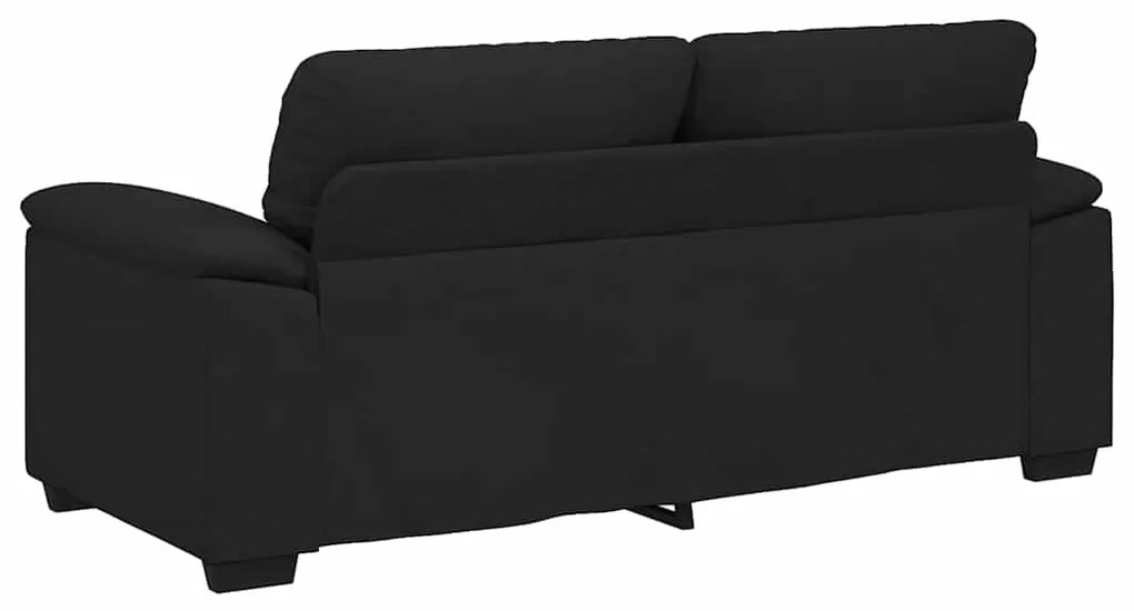 Sofá de 2 lugares tecido 140 cm preto