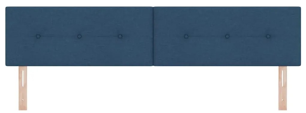 Cabeceira vidaXL com botões estofada em azul 200 cm