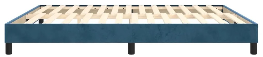 Estrutura de cama sem colchão 180x200 cm veludo azul-escuro