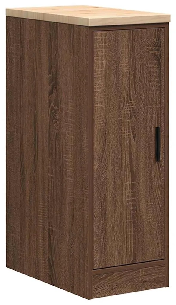 Armários de garagem 2pcs derivados de madeira carvalho castanho