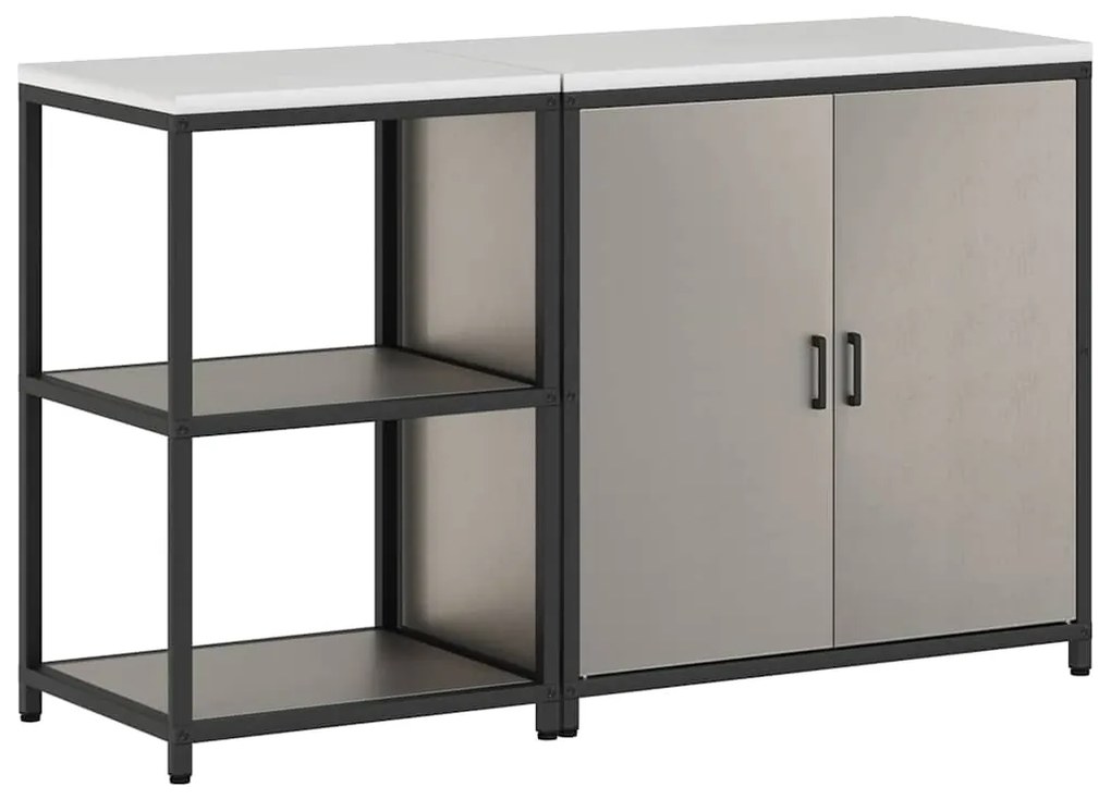 Conjunto de Armazenamento de Cozinha 2 pcs Ferro Enferrujado