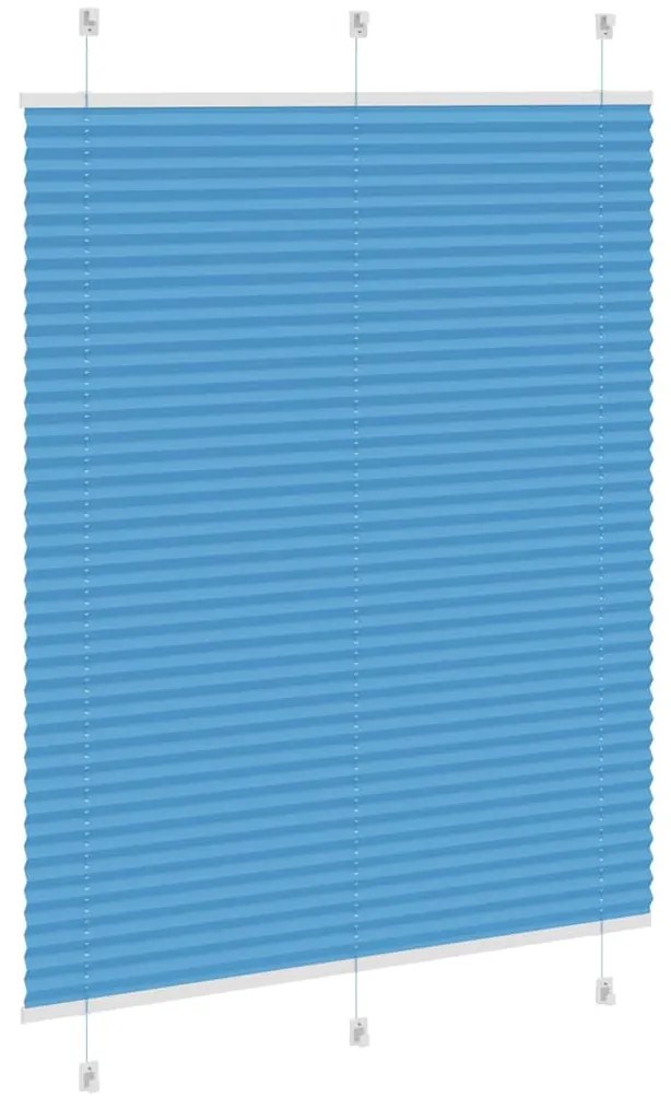 Azul Plissada Cega 105x150 cm Largura Tecido 104,4cm Poliéster