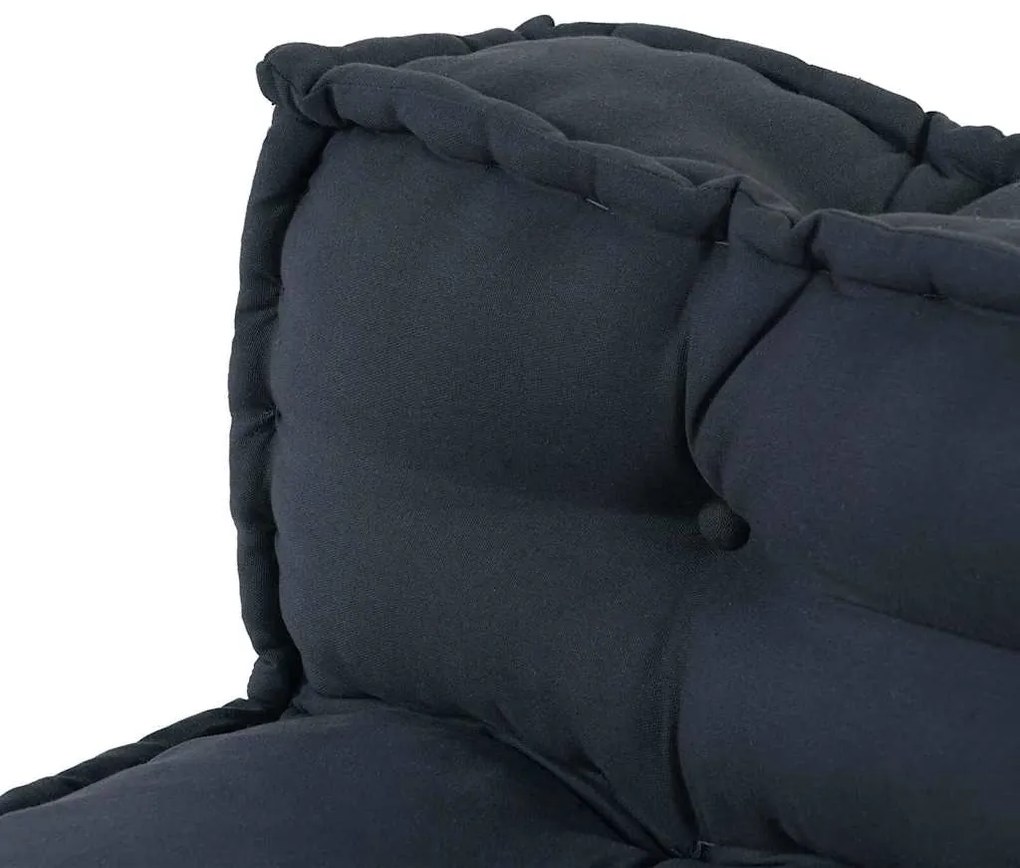 Almofada de Sofá de Palete 2 pcs Antracite Standard Algodão