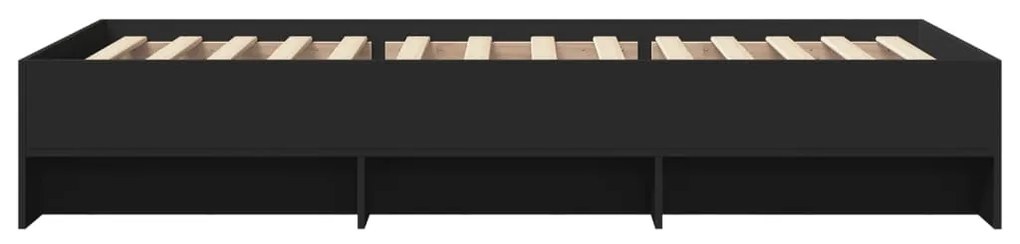 Estrutura de cama 75x190 cm derivados de madeira preto