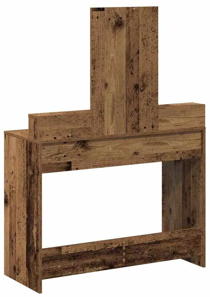 Mesa de Maquiagem vidaXL com Gavetas Madeira Antiga 100x41x140 cm