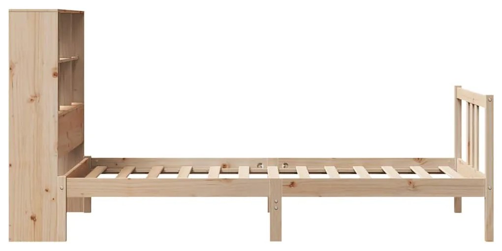 Cama com estante sem colchão 75x190 cm pinho maciço