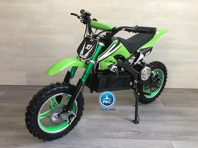 Moto criança eletrica Moto Cross 36V 800W Verde