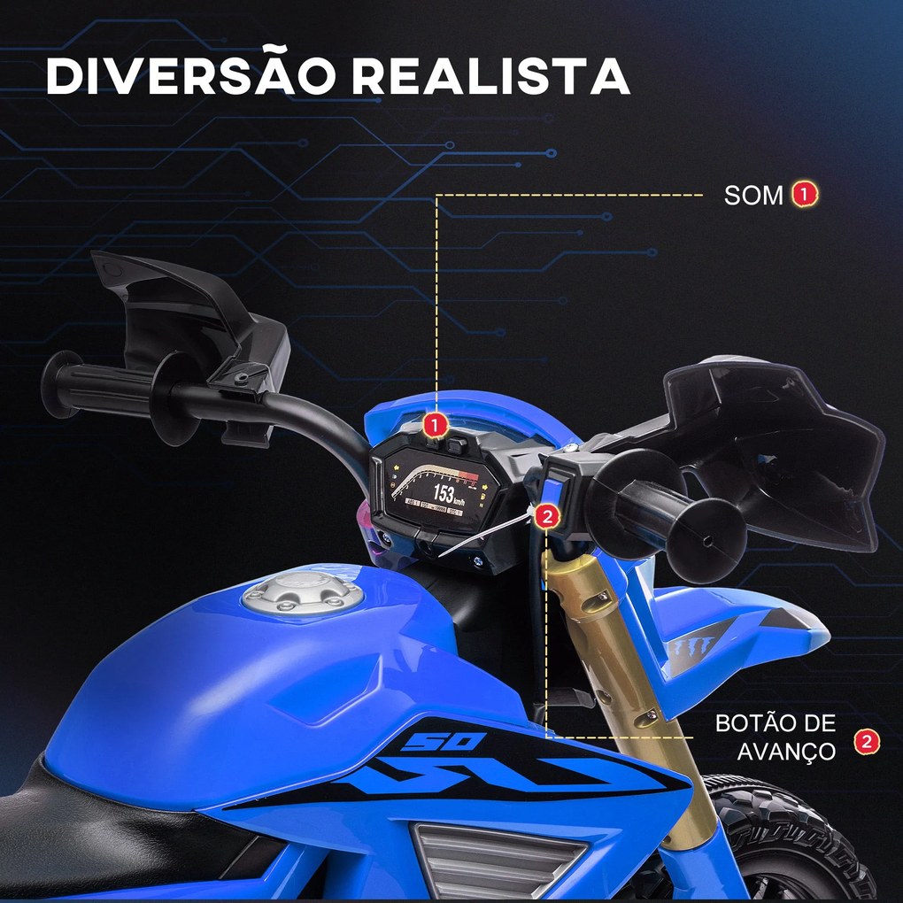 AIYPLAY Mota Elétrica para Crianças acima de 3 Anos Moto a Bateria par