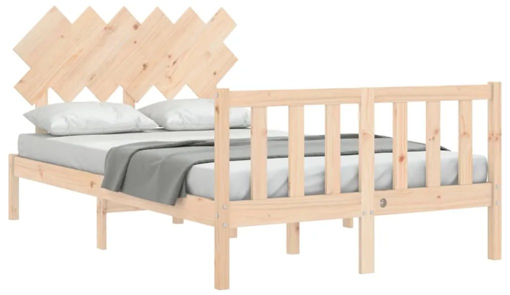 Cama sem colchão 120x200 cm madeira de pinho maciça