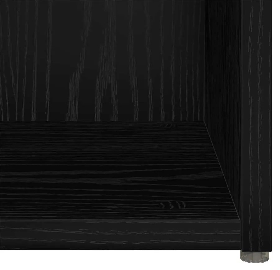 Armários de TV - 4 pcs, Carvalho Preto, 37x35x37 cm, Madeira de Engenh