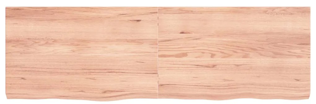 Bancada p/ WC 160x50x(2-6) cm madeira maciça tratada castanho
