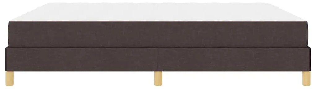 Cama Box Castanho 180 x 200 cm Tecido, Madeira de Engenharia