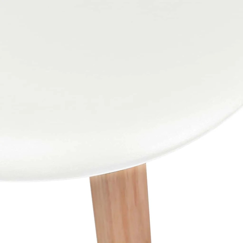 Cadeiras de jantar 6 pcs plástico branco