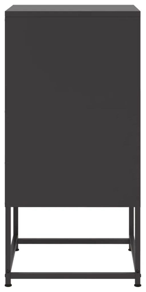Mesa de cabeceira 36x39x78 cm aço preto