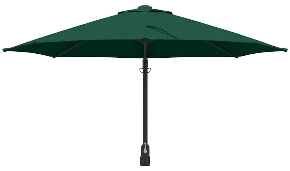 Guarda-sol de Jardim de Parede Verde 250 cm