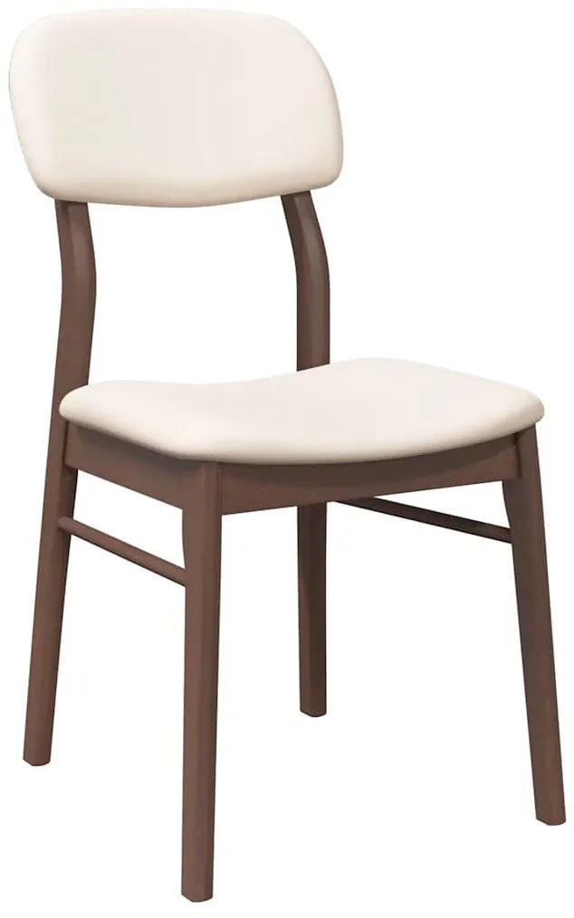 Cadeiras de jantar com almofadões 2 pcs madeira maciça castanho