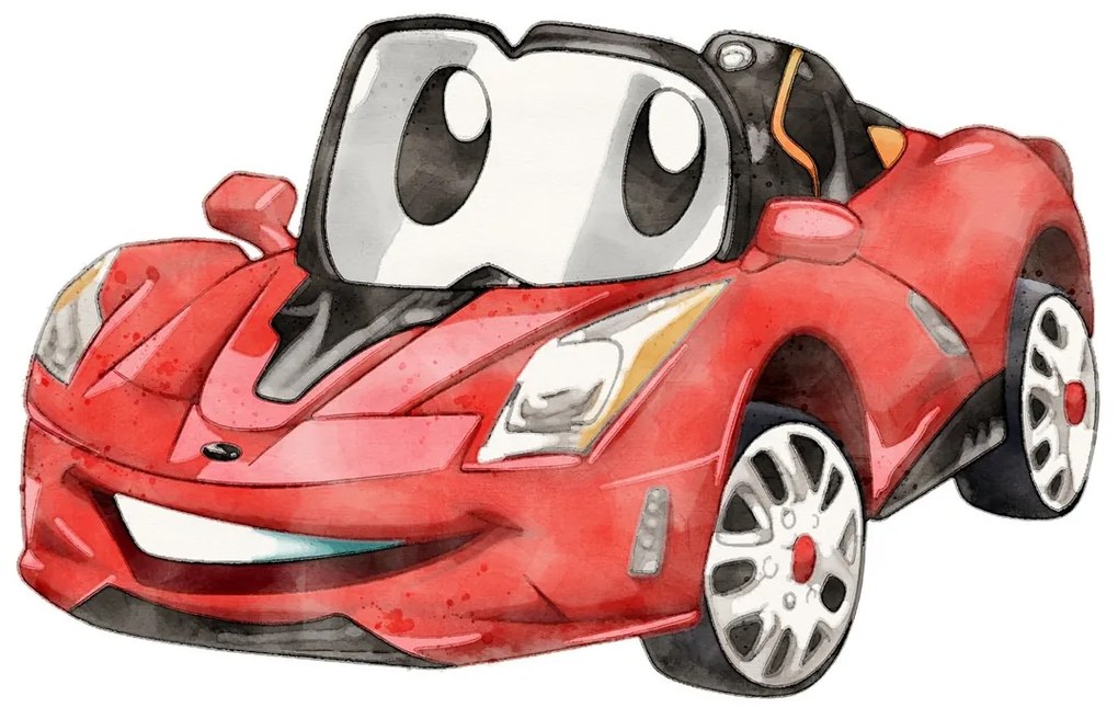 Cama infantil Luk carro de corrida 160x80 branca com grade - colchão e estrado incluído