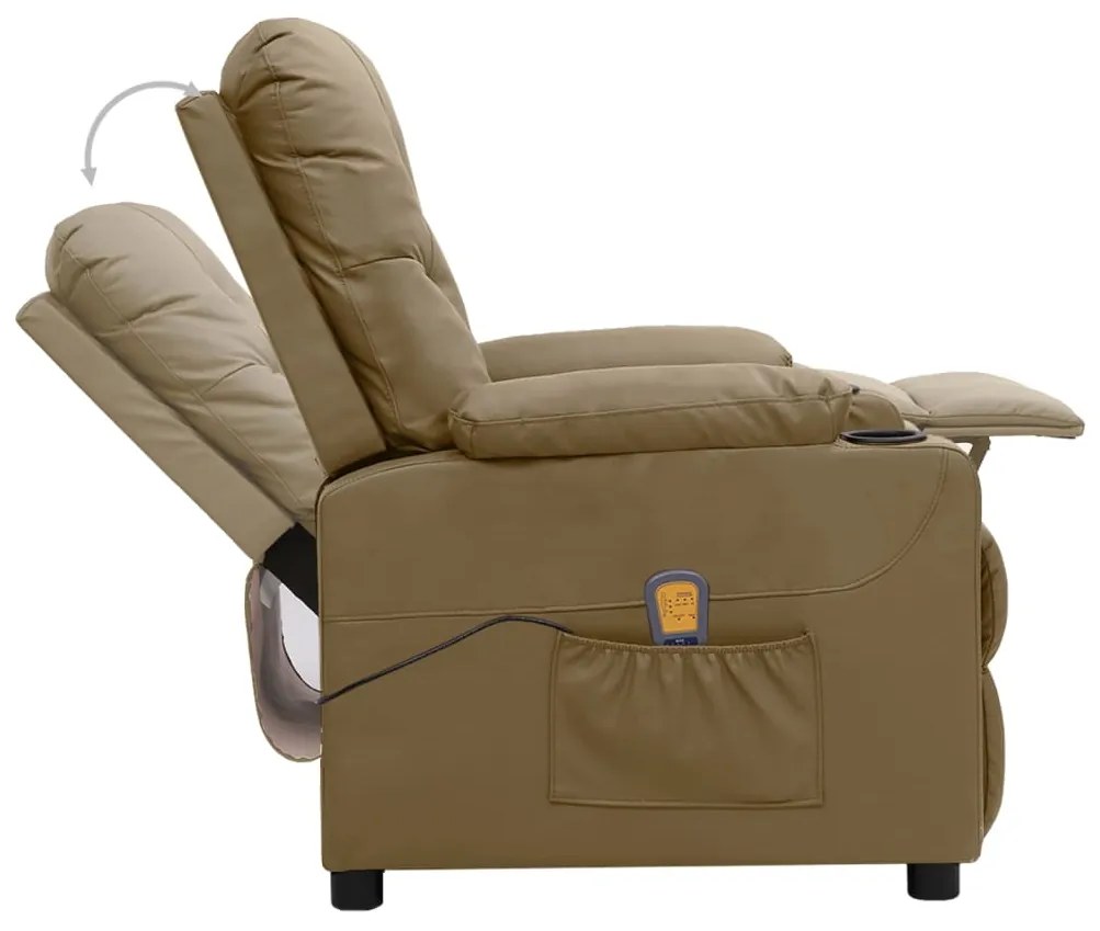 Cadeira de massagens couro artificial cappuccino