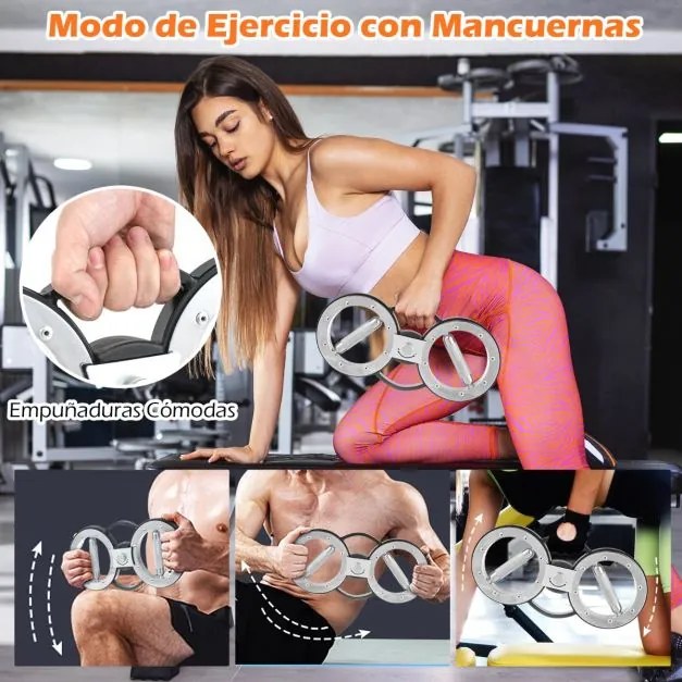 Exercitador de antebraços giratório Equipamento de treino de braços de 5,35 kg com resistência ajustável