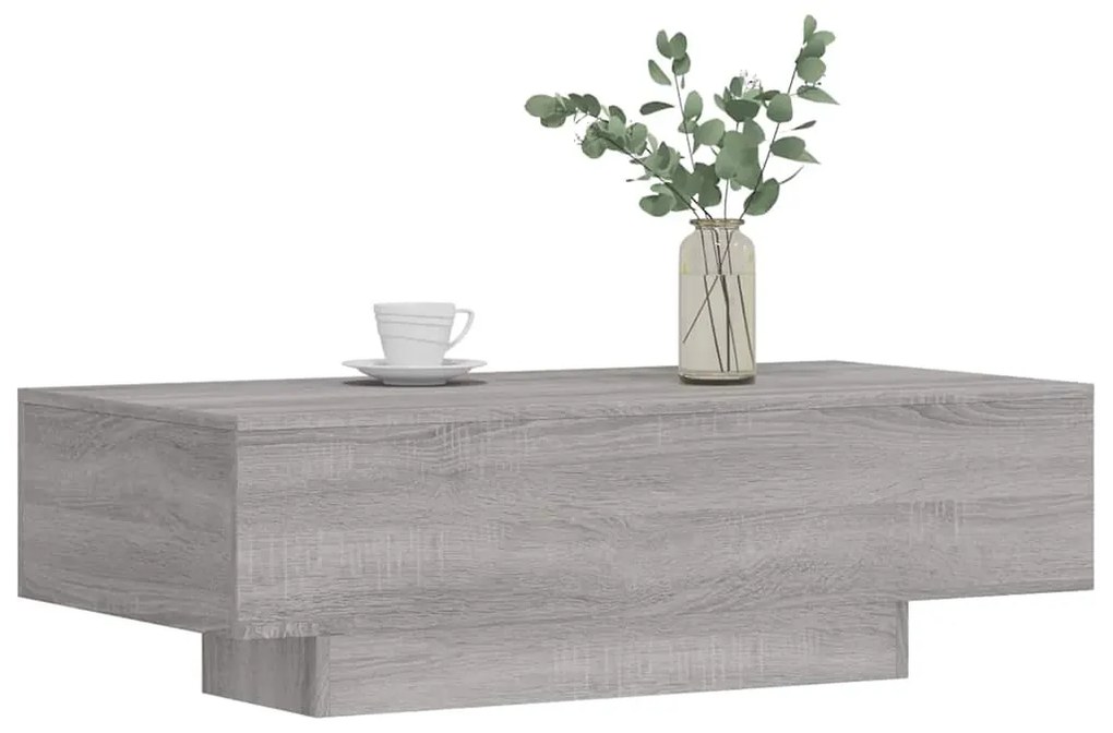 Mesa de centro 100x49,5x31 cm derivados de madeira cinza sonoma