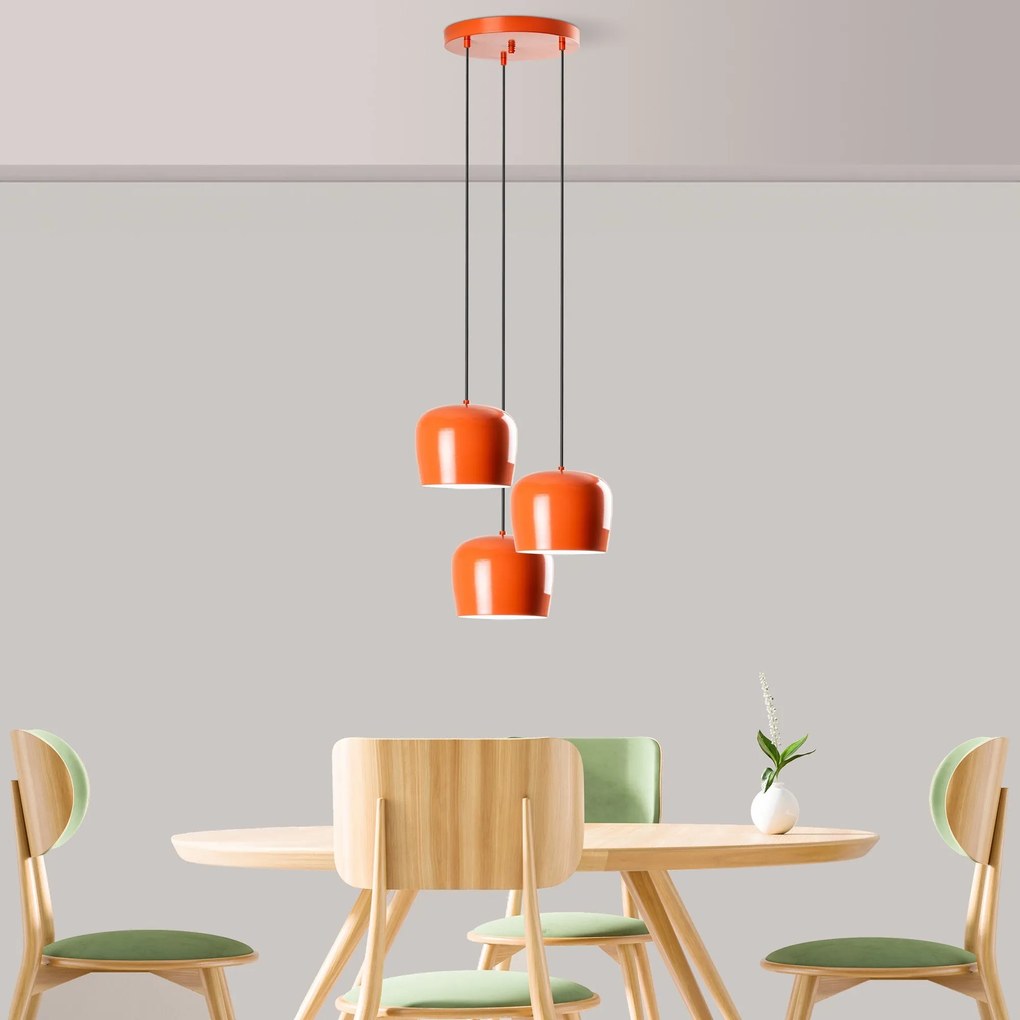 Candeeiro de Teto Yozgat – Laranja – Diâmetro 45 cm