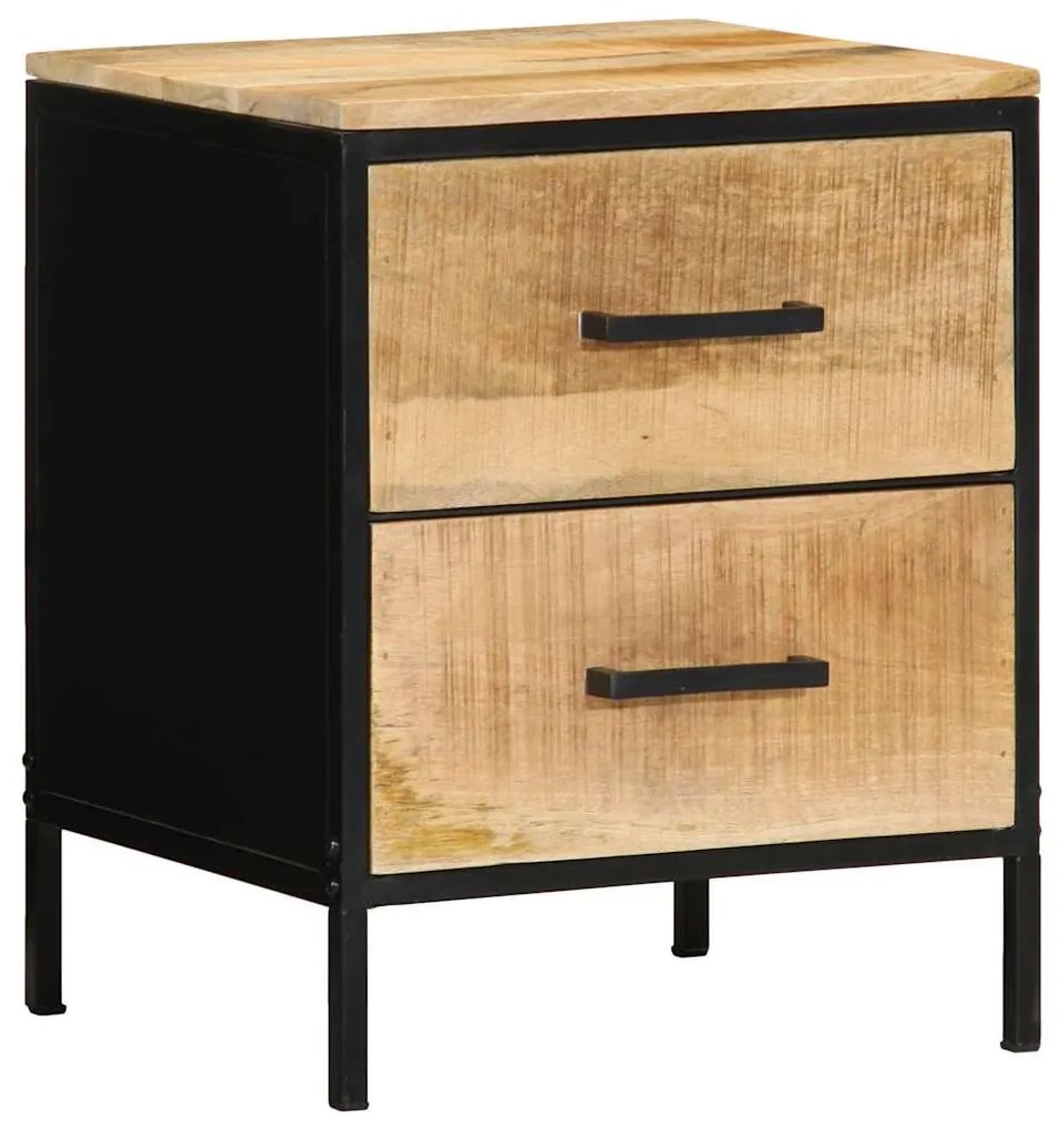 Gabinetes de Canto 2 pcs 40x35x50 cm Madeira Sólida Rústica de Manguei