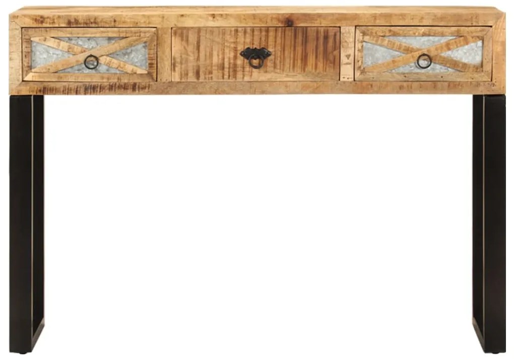 Mesa consola 110x30x76 cm madeira de mangueira maciça