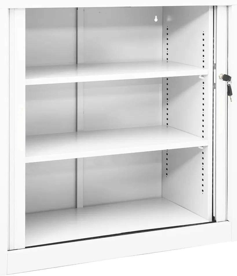 Armário com porta deslizante aço 90x40x90 cm branco