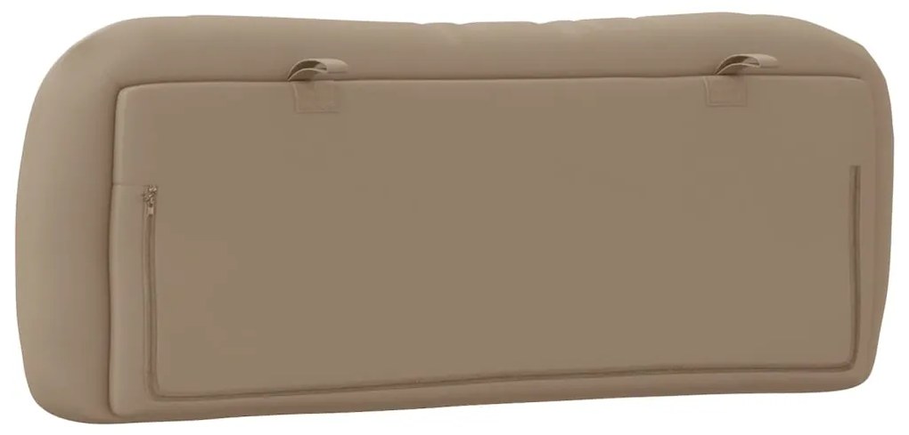 Almofadão de cabeceira 100 cm couro artificial cappuccino
