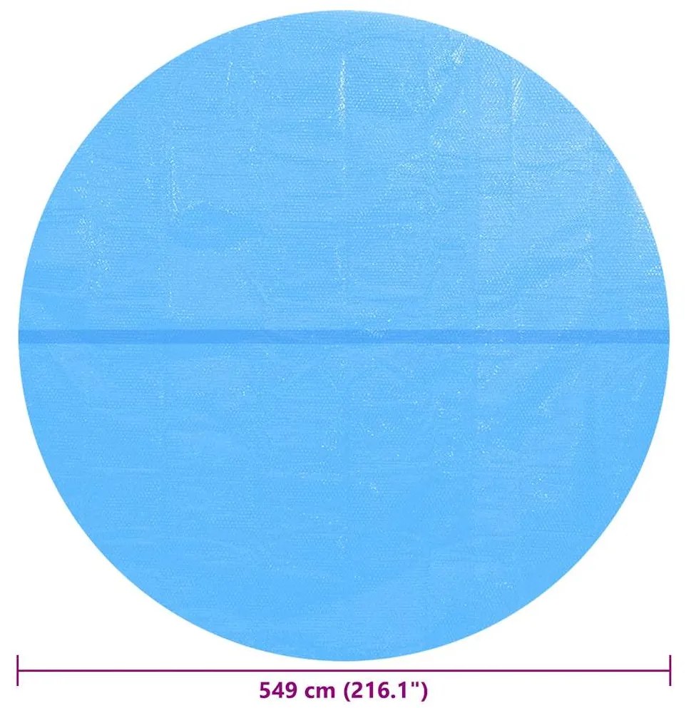 Cobertura de piscina redonda 549 cm PE azul