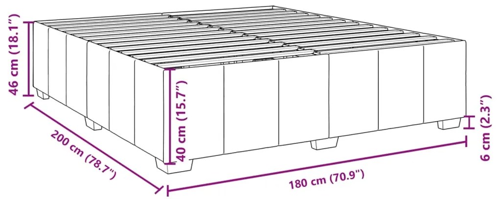 Estrutura de cama sem colchão 180x200 cm tecido cor creme