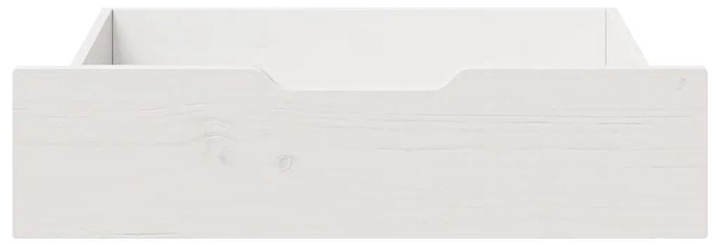 Gavetas para cama 2 pcs 75x55x17 cm pinho maciço branco