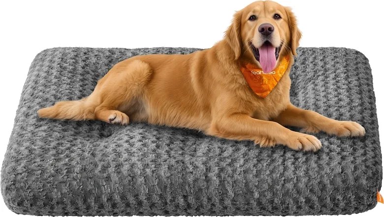 Cama para cães XXL 122 x 74 cm com estofamento macio cinza ardósia