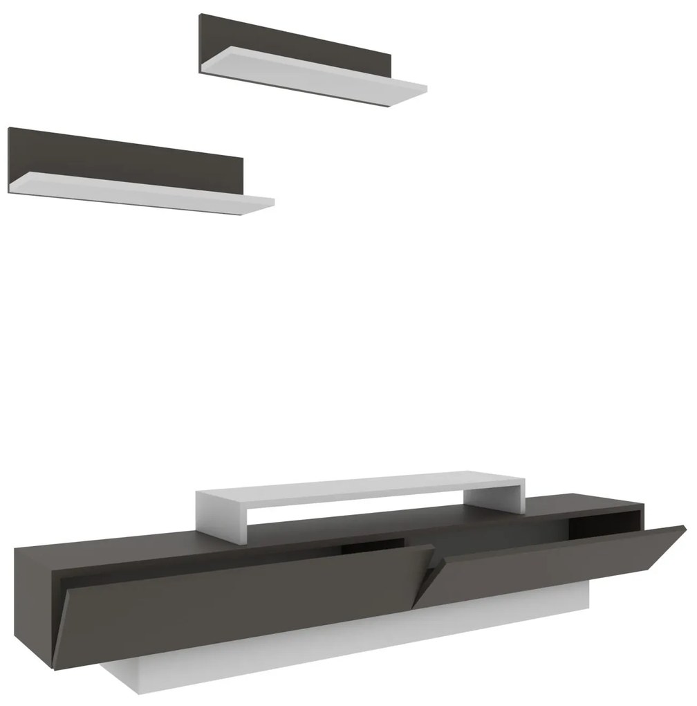 Móvel TV Lusi – Branco/Castanho – 180 cm x 31 cm x 40 cm
